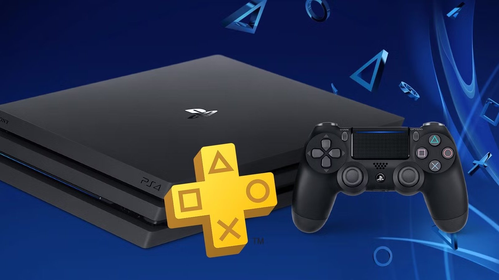 PS4 Pro con il logo di PS Plus