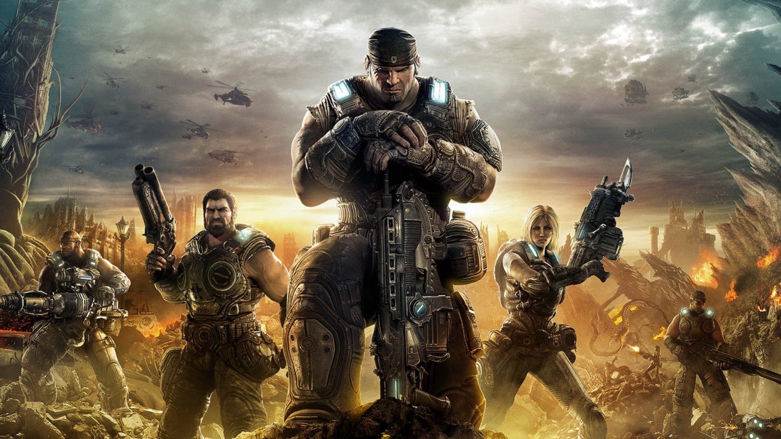 Un artwork con i protagonisti di Gears of War