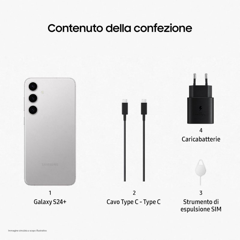 I contenuti dello smartphone Samsung Galaxy S24+ I contenuti dello smartphone Samsung Galaxy S24+