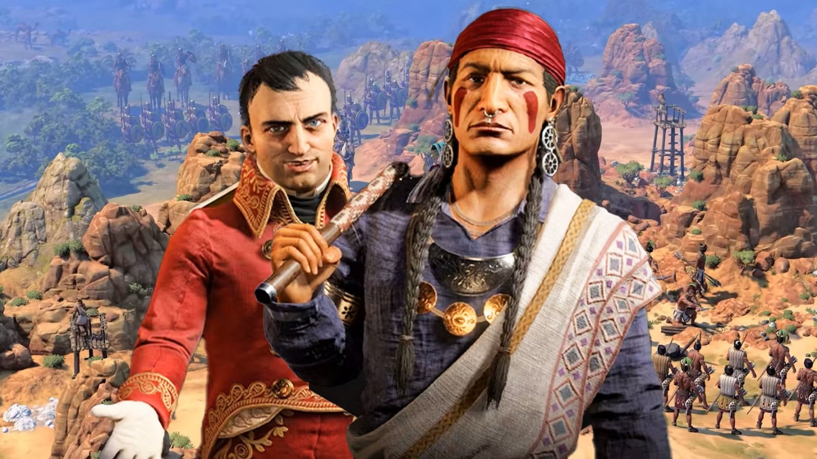 Napoleone e Tecumseh, due dei leader di Civilization 7