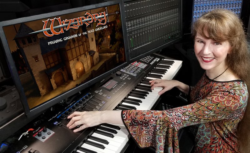 Winifred Phillips all'opera nella composizione della musica per Wizardy: Proving Grounds of the Mad Overlord
