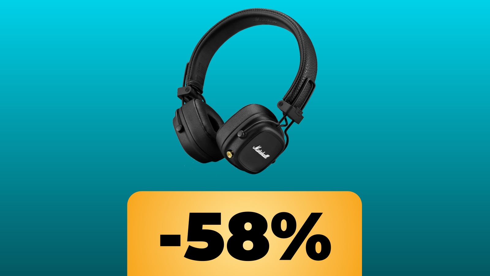 cuffie Marshall Major IV On Ear e lo sconto di Amazon