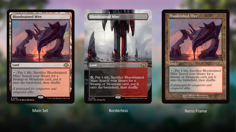 Le fetch land nelle tre versioni estetiche di Modern Horizons 3