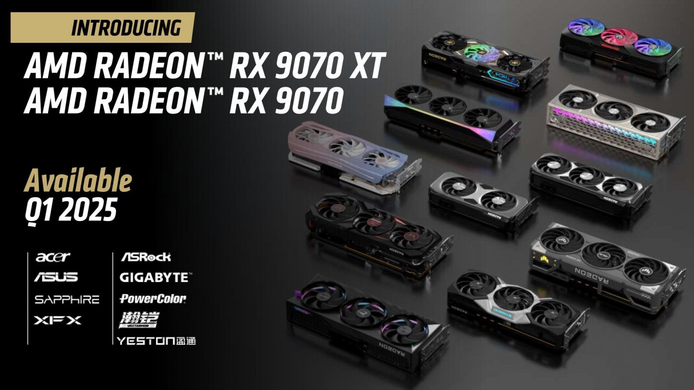 L'infografica con cui AMD ha annunciato le AMD Radeon RX 9070 e RX 9070 XT