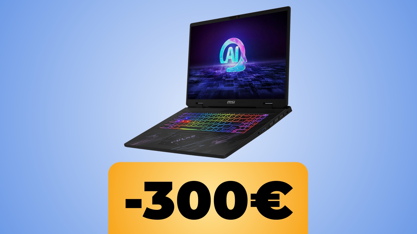 notebook da gaming MSI Pulse 17 AI e lo sconto di Amazon