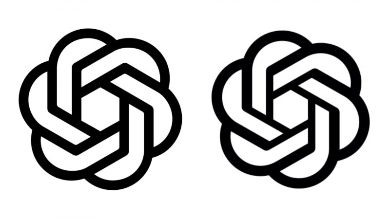 Il nuovo logo (a sinistra) a confronto con il vecchio logo (a destra) di OpenAI