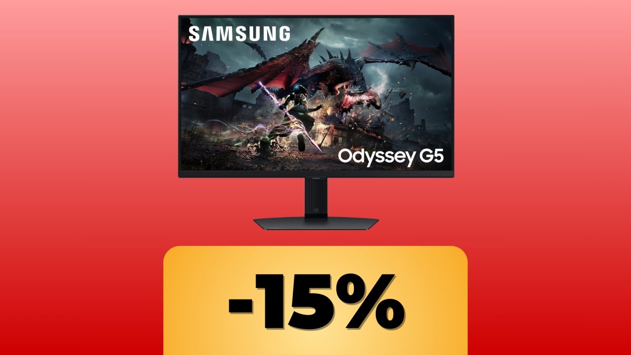 Il Samsung Monitor Gaming Odyssey G5 è in sconto su Amazon