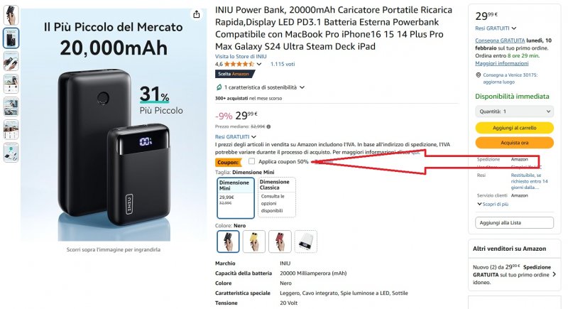 Dove attivare il coupon su Amazon