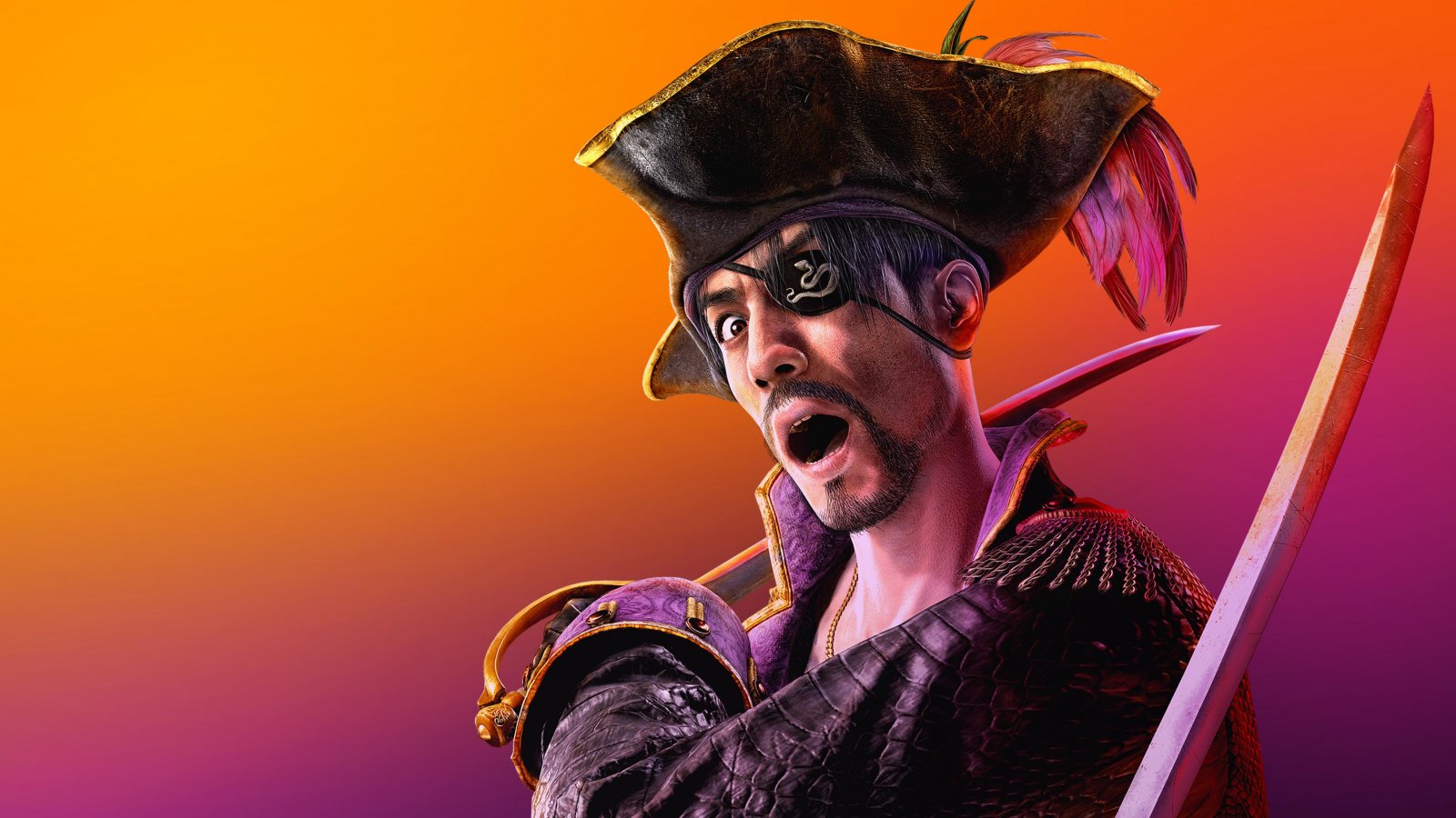 Goro Majima in Like a Dragon: Yakuza Pirate in Hawaii