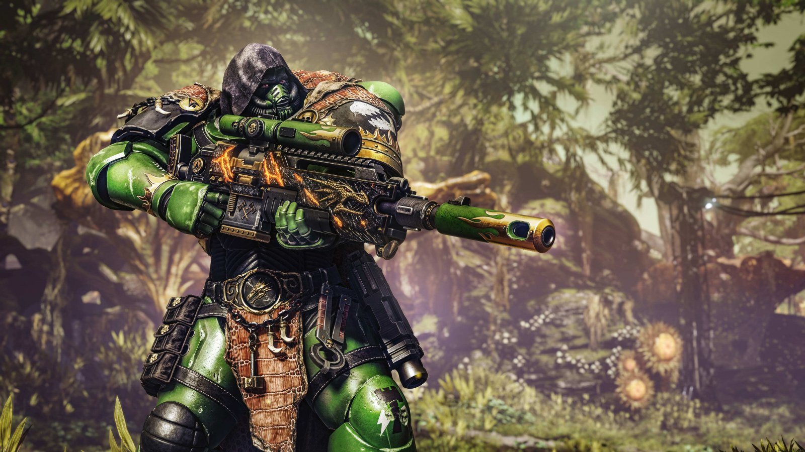 Una delle nuove skin introdotto in Warhammer 40.000: Space Marine 2 con l'aggiornamento Datavault