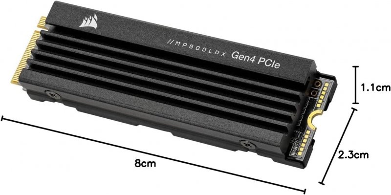 Le misure dell'SSD di Corsair