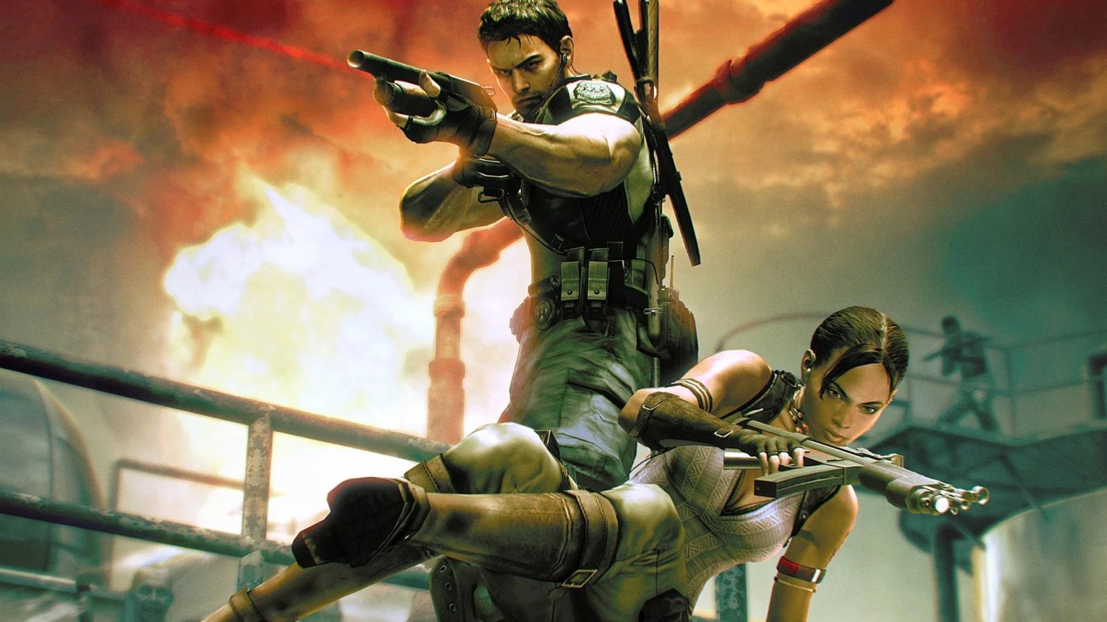 Chris e Sheva in un artwork di Resident Evil 5