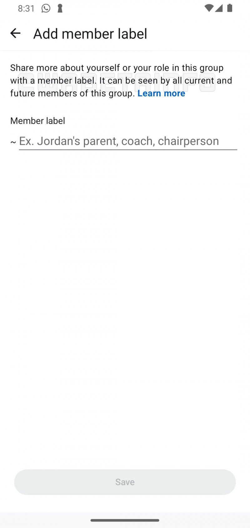 Le etichette nei gruppi WhatsApp (fonte: wabetainfo)