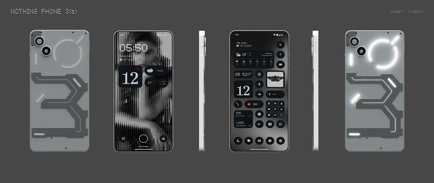 Un concept del Nothing Phone (3a)