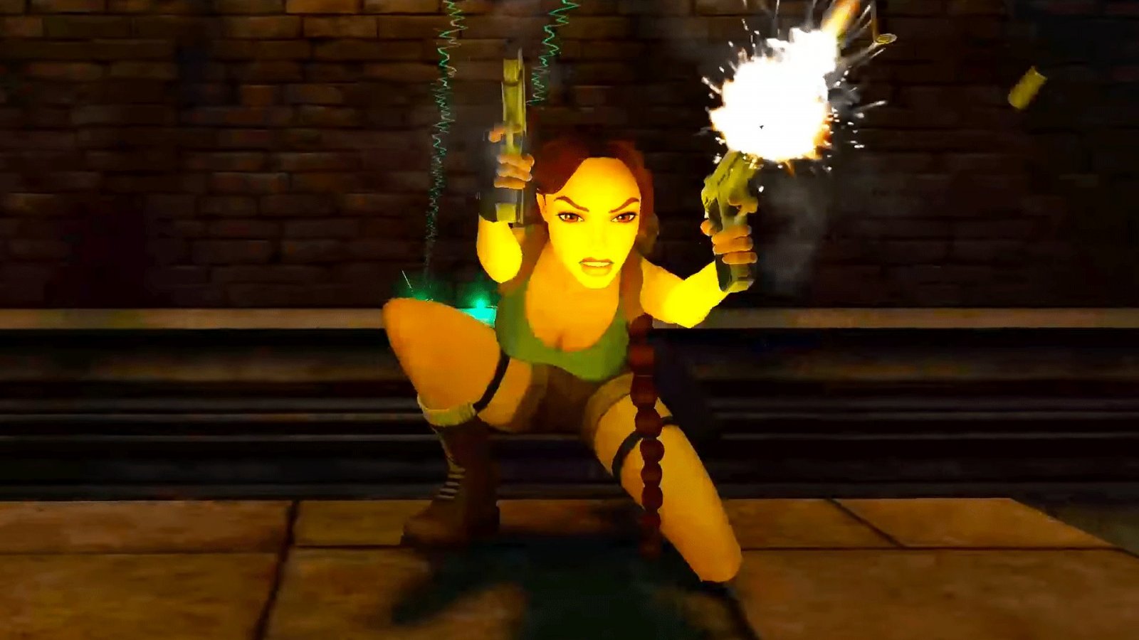 Lara Croft combatte in uno degli episodi di Tomb Raider IV-VI Remastered