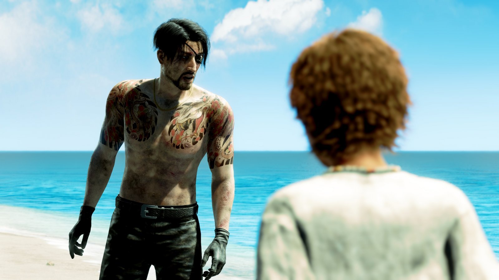 Majima e Noah in Like a Dragon: Pirate Yakuza in Hawaii