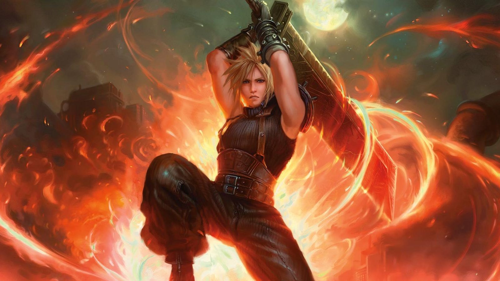 L'illustrazione di Cloud da Final Fantasy 7 in Magic: The Gathering