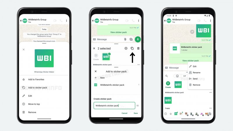 Come creare pacchetti di sticker (fonte: wabetainfo)