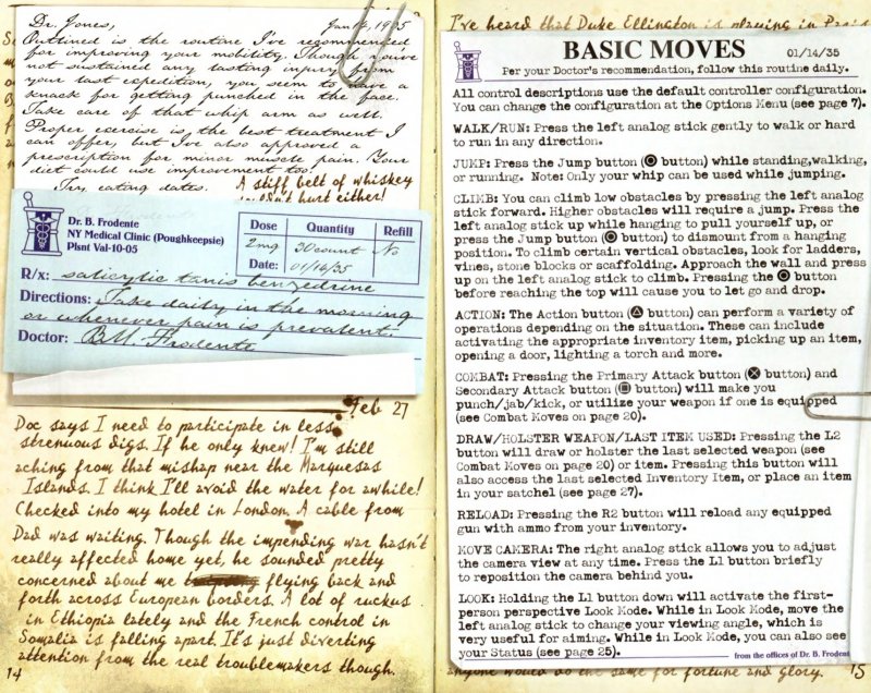 Il manuale di 'Indiana Jones e la tomba dell'imperatore' è redatto come se fosse il vero e proprio diario di Indy Il manuale di 'Indiana Jones e la tomba dell'imperatore' è redatto come se fosse il vero e proprio diario di Indy