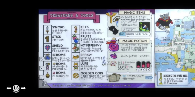 L'intero menù di Tunic è realizzato come se fosse uno splendido manuale delle istruzioni L'intero menù di Tunic è realizzato come se fosse uno splendido manuale delle istruzioni