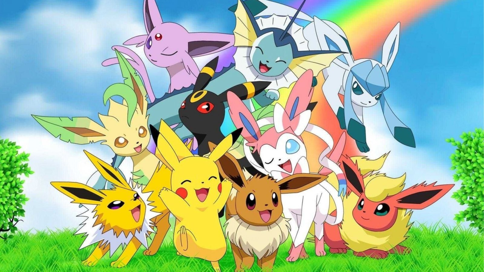 Qualche Pokémon in una foto di gruppo