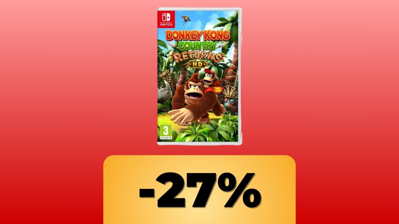 Donkey Kong Country Returns HD per Nintendo Switch in offerta su Amazon