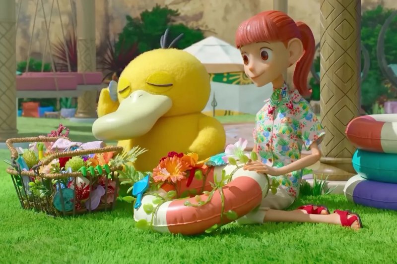Psyduck e Haru, la protagonista di La concierge Pokémon