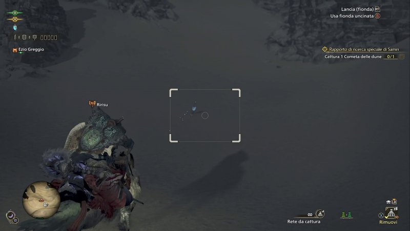 La piccola Cometa delle Sabbie che cerca di fuggire