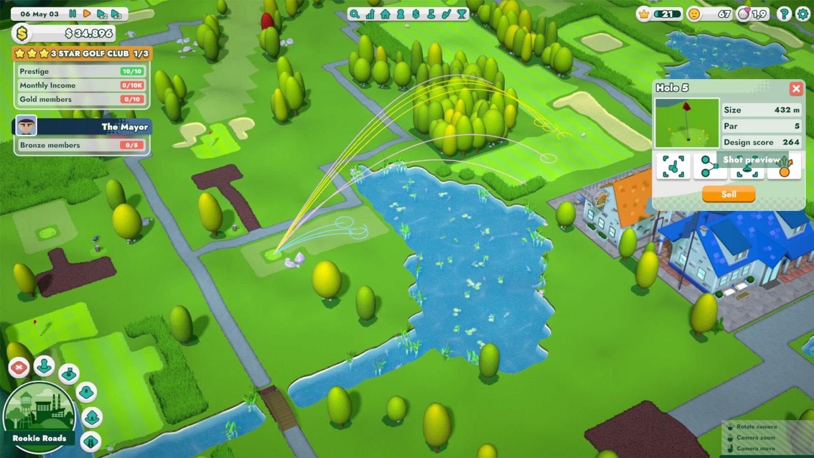 L'interfaccia di Under Par Golf Architect