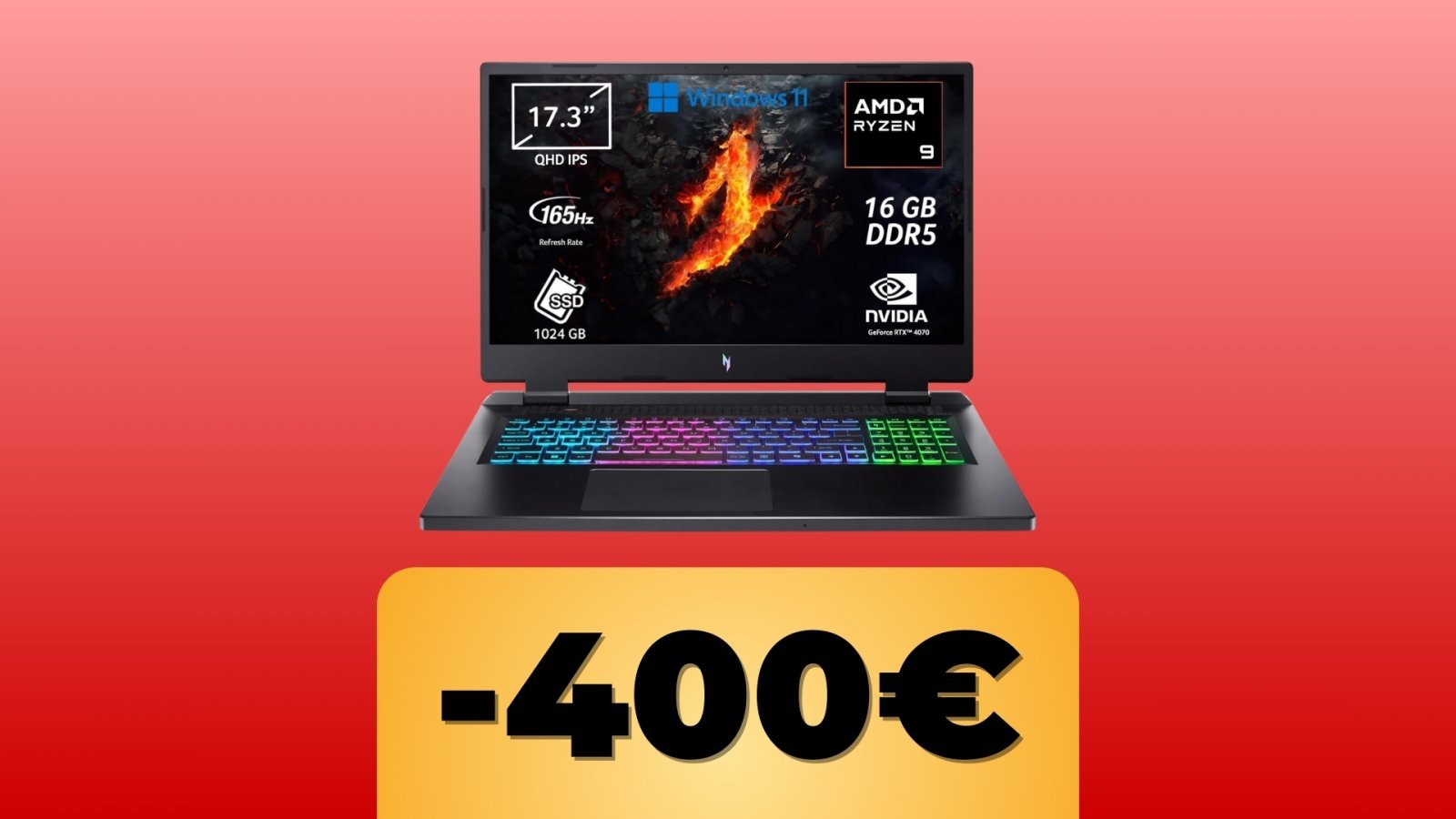 Il laptop e lo sconto Amazon