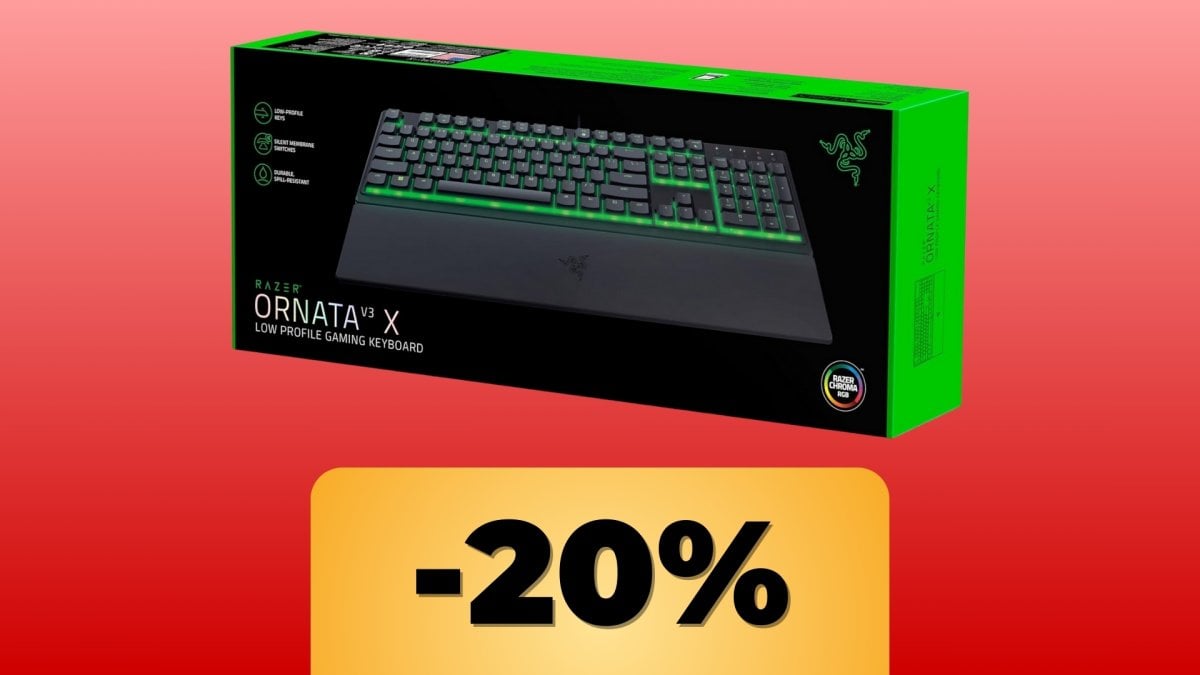 RAZER ORNATA V3 X在Amazon上提供：帶有RGB和Hybrid Switches的人體工程學遊戲鍵盤