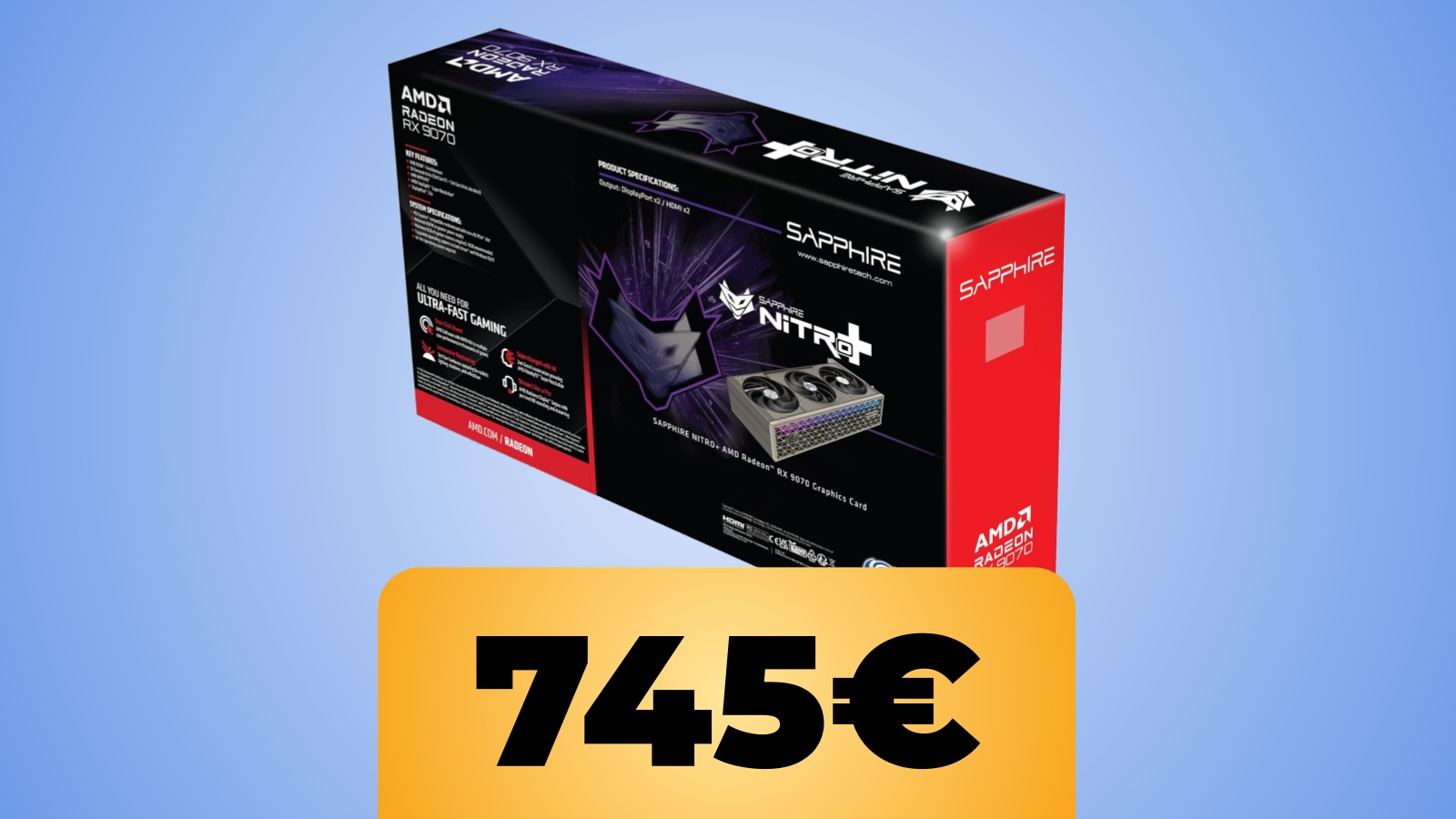 GPU Sapphire NITRO+ AMD RADEON RX 9070 GAMING OC da 16 GB