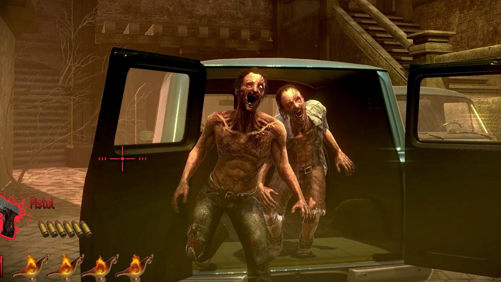 Alcuni degli zombie di The House of the Dead 2: Remake