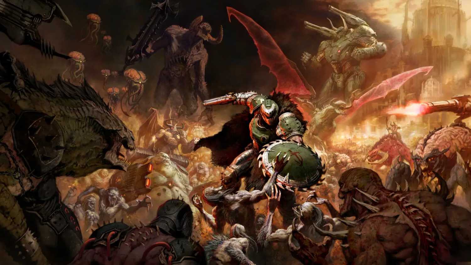 La key art di DOOM: The Dark Ages