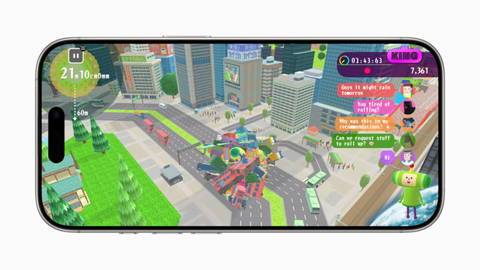 Katamari Damacy Rolling LIVE riprodotto su uno smartphone