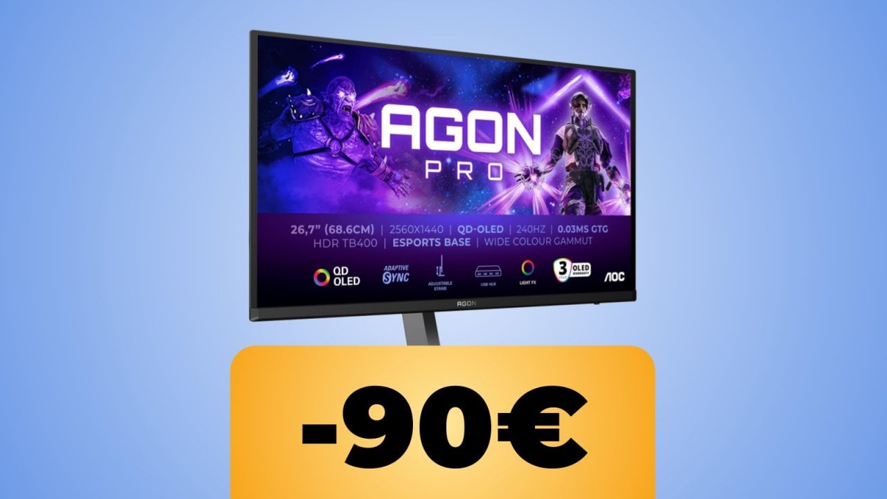 Il monitor da gaming AOC Agon PRO AG276QZD è in sconto su Amazon