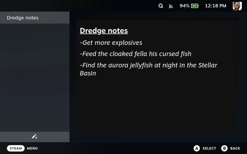 Come appaiono le note tramite overlay su Steam Deck (fonte: Polygon) Come appaiono le note tramite overlay su Steam Deck (fonte: Polygon)