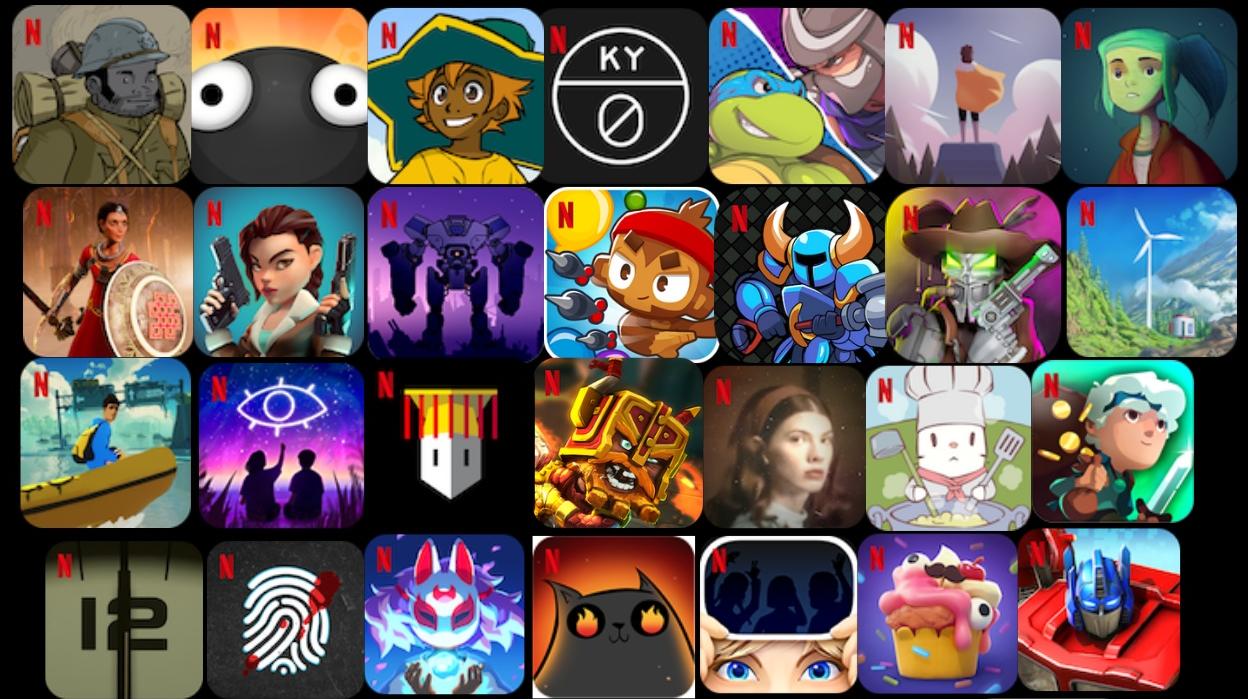 Alcuni loghi di giochi Netflix