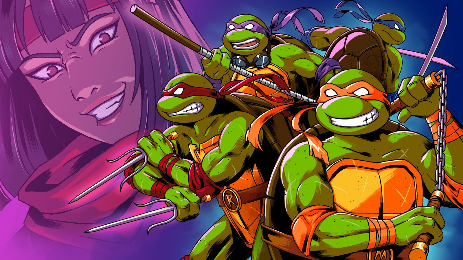 Le Tartarughe Ninja in un artwork di Teenage Mutant Ninja Turtles: Tactical Takedown