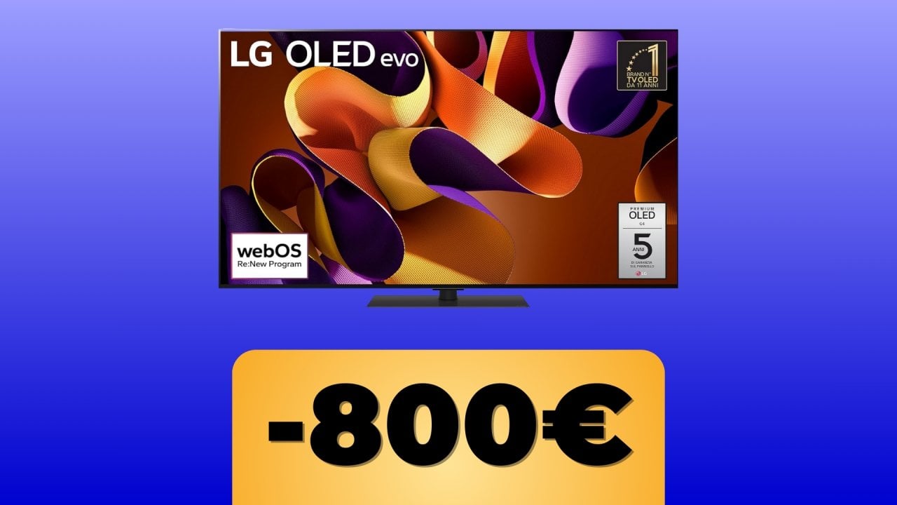 LG OLED evo 55" Serie G4S 2024 in offerta su Amazon: Smart TV 4K con processore α11 e Brightness Booster Max