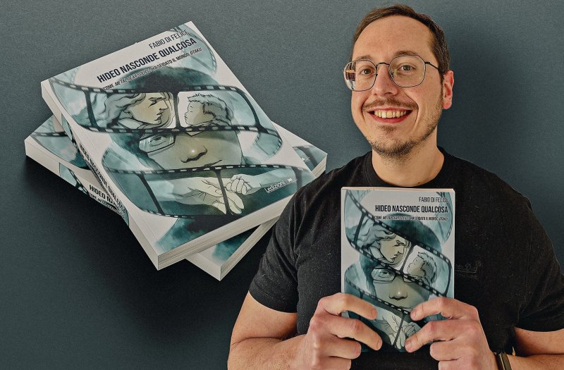 La copertina e l'autore di Hideo nasconde qualcosa