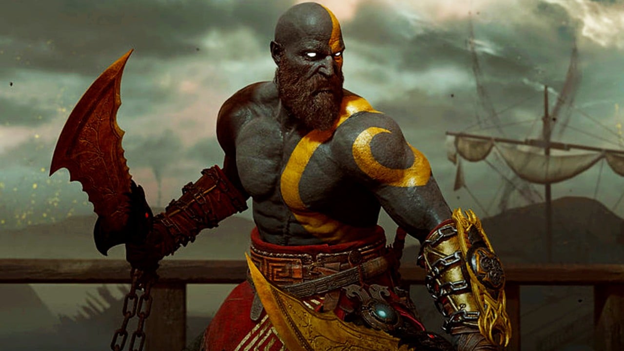 Kratos con il DLC Dark Odyssey Collection di God of War Ragnarok