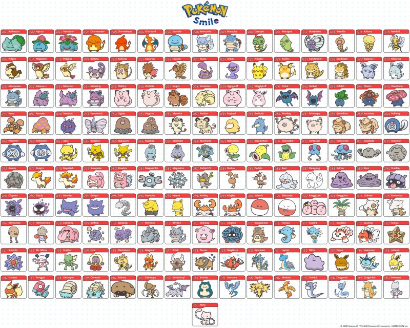 Non tutti i pokémon sono disponibili in Pokémon Smile