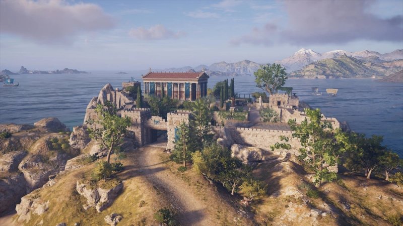Capo Sunio in Assassin's Creed Odyssey ma senza Julian Solo e i suoi cavalieri dei sette mari