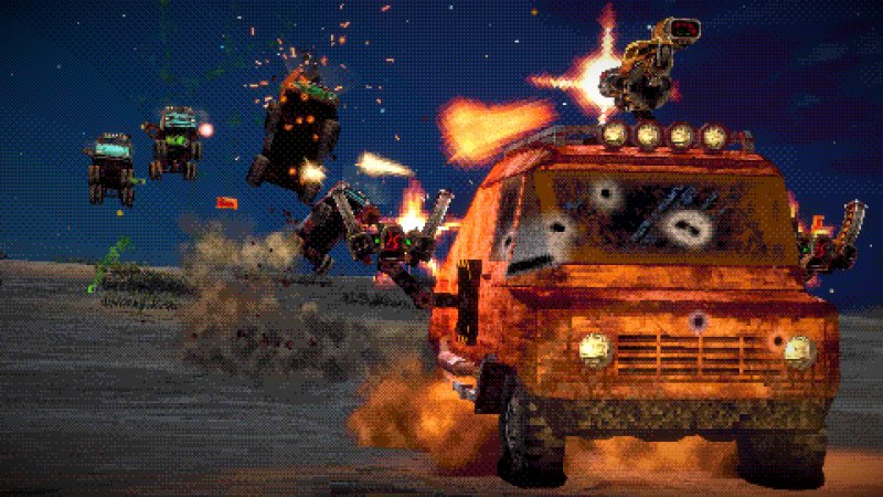 Succede spesso che l'auto venga inquadrata da davanti mentre si spara alle nostre spalle