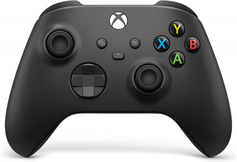 Una visuale frontale del controller Xbox