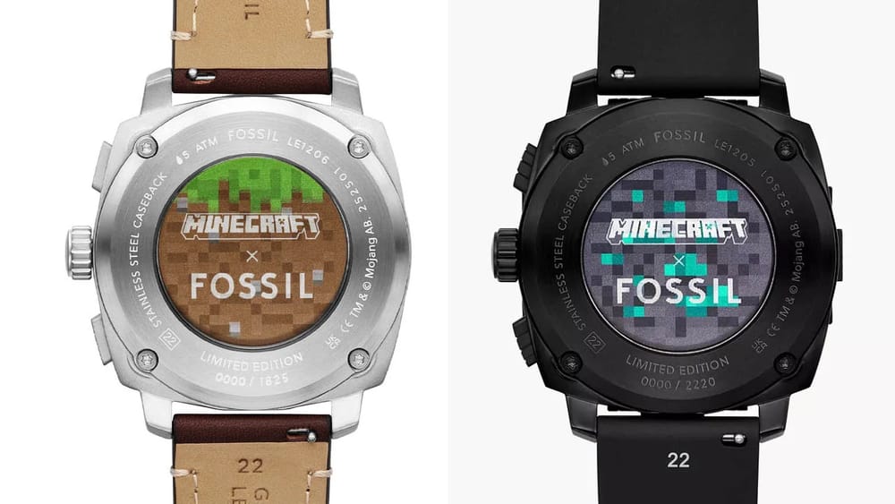 Minecraft e Fossil si sincronizzano per lanciare una linea di orologi ...