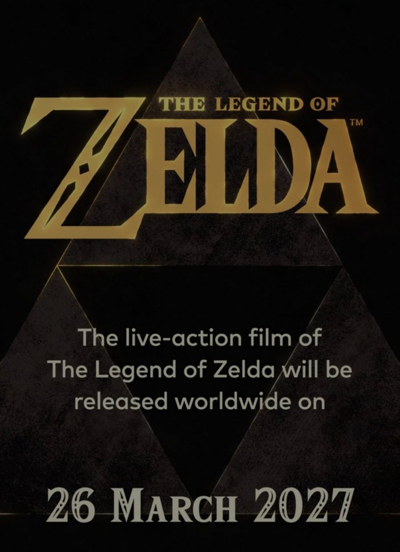 Lo screenshot da Nintendo Today con la data del film di Zelda