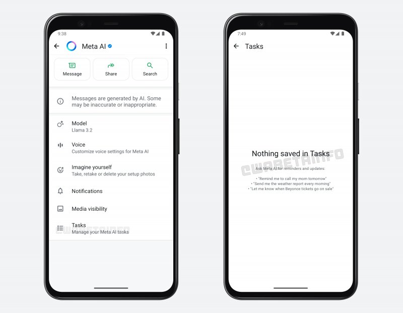 I nuovi promemoria su WhatsApp tramite Meta Ai (fonte: wabetainfo) I nuovi promemoria su WhatsApp tramite Meta Ai (fonte: wabetainfo)