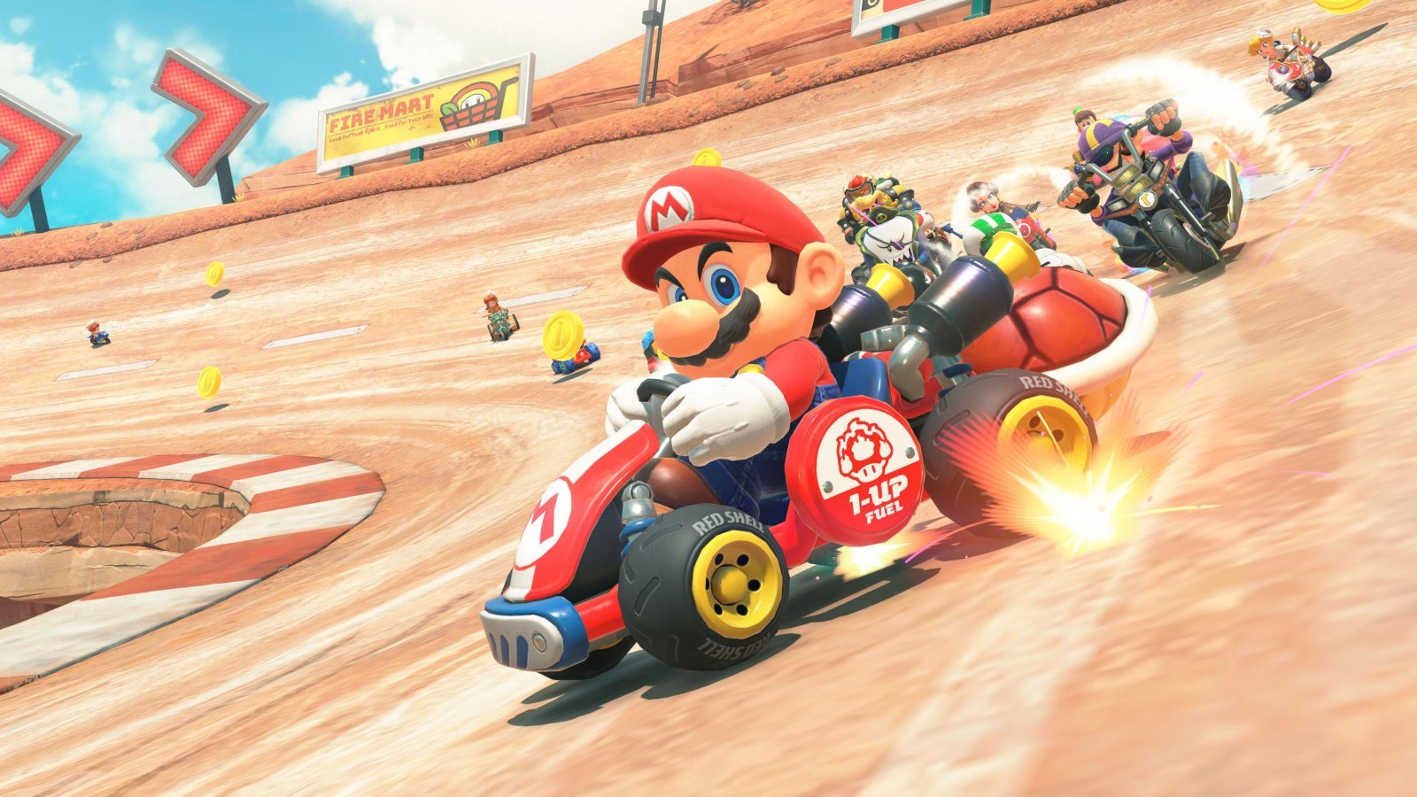 Una sequenza di Mario Kart World